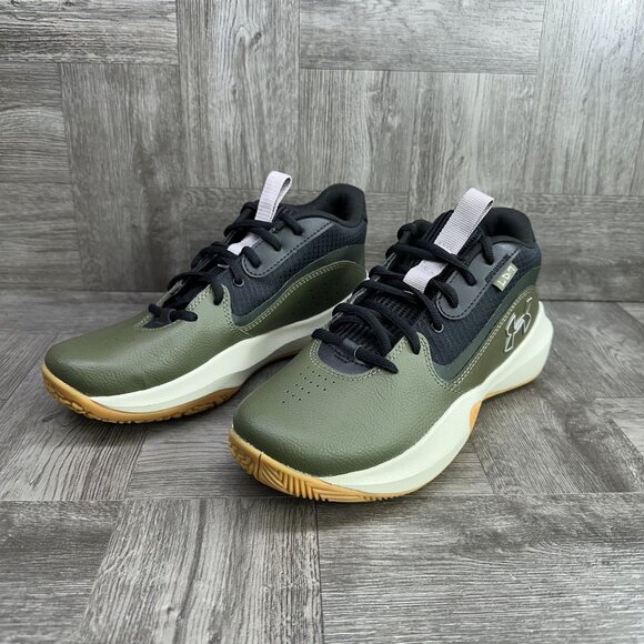 Under Armour Lockdown 4 Men's 7.5/Women 9 Olive Green Basketball Shoes - Picture 3 of 8